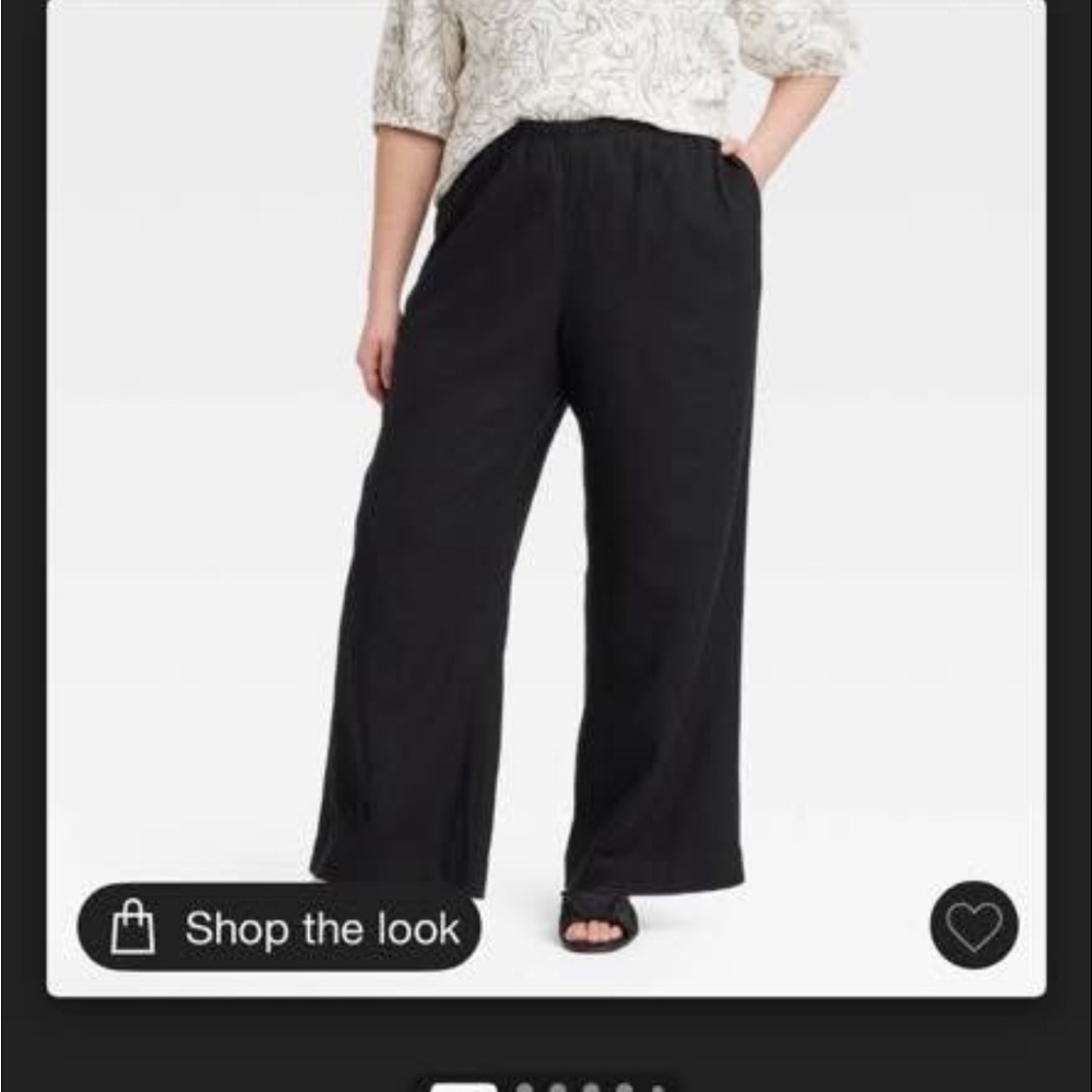 Target Black Wide-Leg Pants with Elegant Drape